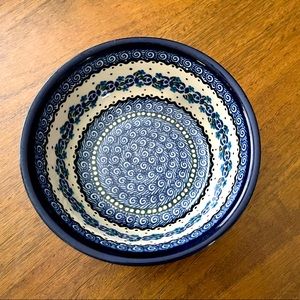POLISH POTTERY 6” CEREAL BOWL